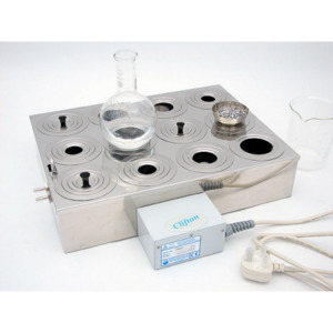 Unstirred Water Baths: Model 1104E 425 x 321 x 90mm Rectangular Stainless Steel Electric Bath 12 x 80mm Holes