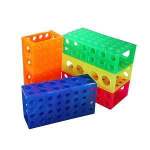 Flipper Racks: ON PROMOTION - Rack 4-Way Flipper - Rack Interlock Tube Sizes From 0.5mL-50mL & 20-25mm, Assorted Colours