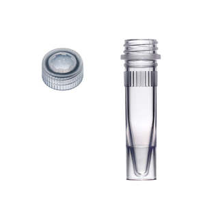 Glassware 1: Tube 1.5mL Assembled Ribbed Skirted, Clear Cap, Sterile