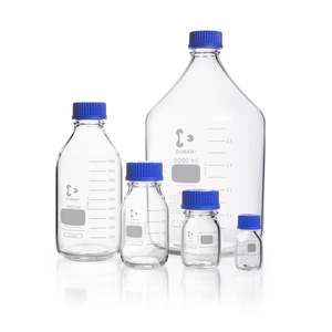 Glassware: Lab Bottle DURAN®  2000ml clear with Screw-Cap and Pouring Ring (PP)
