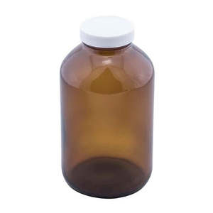 Glassware: Wide-Mouth Amber Glass Bottle, 53 mm, NR, 1000 mL (EW-35204-49)