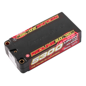 GENS ACE: Redline 2.0 5300mAh 2S 7.6V 140C HardCase HV Shorty Lipo Battery