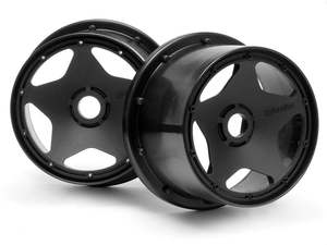 Wheels Tyres 1 5 Offroad: HPI RACING: Rear Super Star Wheel Set (Black)