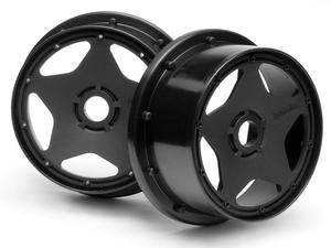 Wheels Tyres 1 5 Offroad: HPI Racing: Front Super Star Wheel Set (Black)
