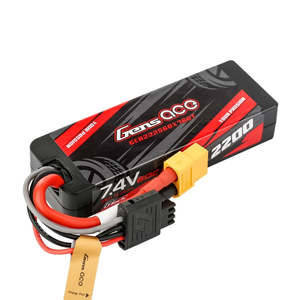 GENS ACE 2200mAh 2S 7.4V 60C Hardcase Lipo Battery with EC3 Plug