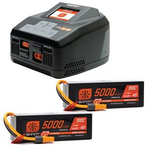 SPEKTRUM Smart Powerstage 8S Surface Bundle: (2) G2 5000mAh 4S LiPo IC5 Battery &hellip;