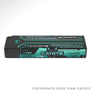 Lipo Batteries: CAYOTE Racing 6800mAh 2S LiPo Battery 7,6V 145C 249g