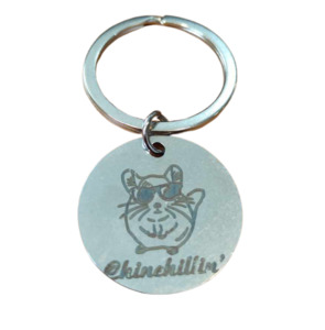 Chinchillin Stainless Steel Key Chain