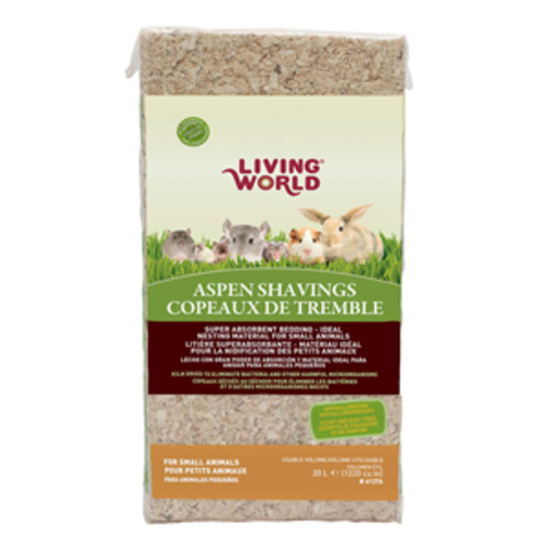 Rabbit Cleanup Litterpellets: Living World Aspen Shavings 20L