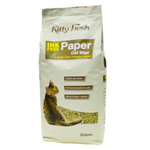 Rabbit Cleanup Litterpellets: Kitty Fresh Ink Free Paper Litter 30L