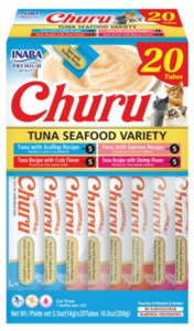 Inaba Churu Tuna Seafood Mix Variety Box (20 x 14g)
