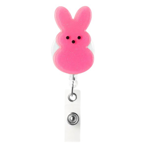 For Humans: Sparkle Bunny Retractable Badge Reel (ID Chain)