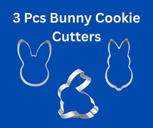 For Humans: 3 Pcs Bunny Cookie Cutters – Stainless Steel Set