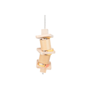 Bird Supplies: Wood and Bamboo Snack Toy 35cm