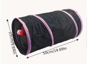 Tunnels And Play: Short Tunnel Black & Pink