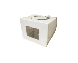 Window Paper Cake Box with Handle