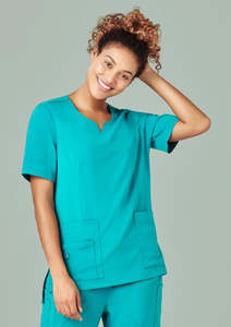 Healthcare: Womens Avery Round Neck Scrub Top EST942LS