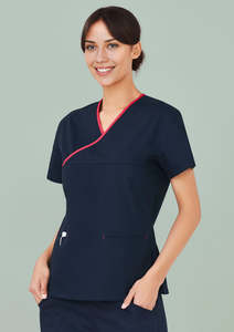 Healthcare: Women Contrast Scrub Top H10722