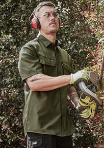 Short Sleeve Work Shirts: Mens Outdoor Short Sleeve Shirt ZW465