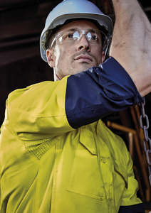 Work Shirts: Mens Closed Front Long Sleeve Shirt ZW560