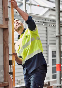 Work Shirts: Mens Hi Vis Outdoor Segmented Tape Long Sleeve Shirt ZW470