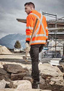 Hoodies Sweats: Unisex Hi Vis X Back Rail Jumper ZT660