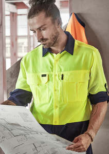 Hi Vis Long Sleeve Shirts: Mens Hi Vis Outdoor Long Sleeve Shirt ZW468
