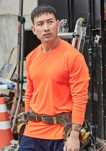 Hi Vis Singlets Tees: Mens Hi Vis Long Sleeve Tee ZH390