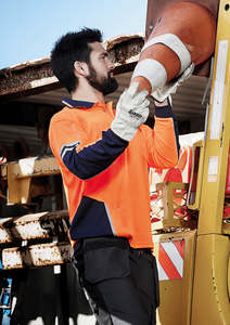 Ho Vis Polos: Mens Hi Vis Squad Long Sleeve Polo ZH238