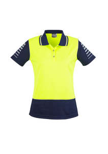 Ho Vis Polos: Womens Hi Vis Zone Short Sleeve Polo ZHL236