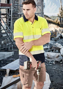 Unisex Hi Vis Segmented Tape Short Sleeve Polo ZH535