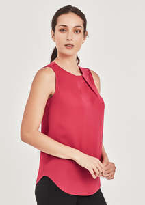 Tops: Womens Estelle Sleeveless Pleat Detail Blouse RB973LN