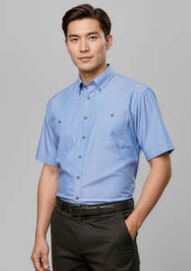 Shorts: Chambray Short Sleeve Shirt