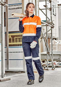 Products: Womens Industrial Long Sleeve Shirt - Hoop Taped