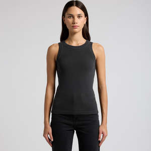 Women's Faded Organic Rib Tank 4034