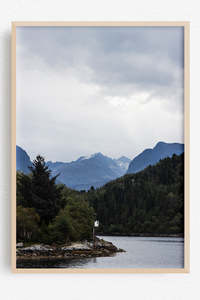 Travel Wall Art: Between Mountains, The Still Current
