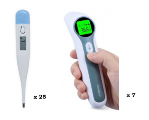 On Sale Short Expiry: Thermometers 25 x Digital & 7 x Infrared - Bundle SALE 60% Off