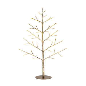 Christmas: Twinkle Tree w/LED Lights 60cm Champagne