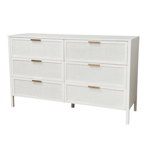 Santorini Dresser 6 Drawer White