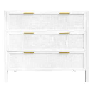 Hamptons Bedroom Furniture: Santorini Dresser 3 Door White