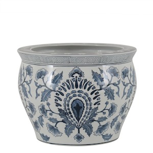 Home Decor: Allure Blue & White Porcelain Planter