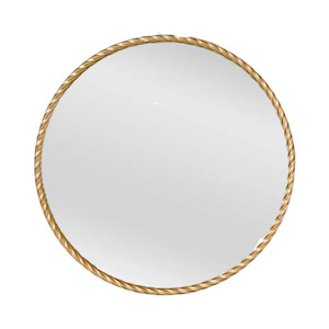 Hamptons Living Room Furniture: Palais 70cm Round Mirror Gold