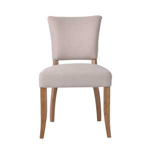 Hamptons Living Room Furniture: Claude Oakwood Dining Chair Beige