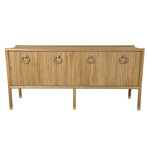 Hamptons Sideboards: Rilynn Oakwood Veneer 4 Door Buffet