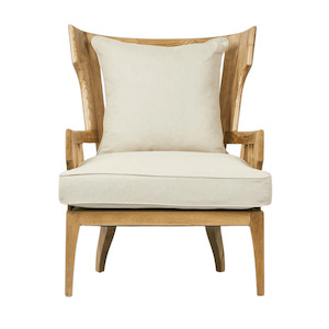 Jackman Coastal Oakwood and Natural Linen Armchair