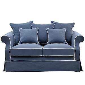 Avalon 2 Seat Hamptons Sofa Navy