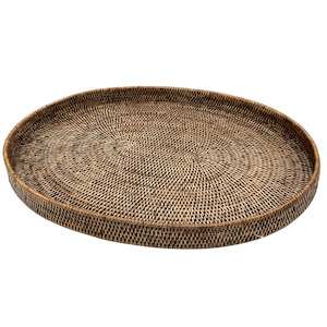 Large Rattan Oval Tray 70cm