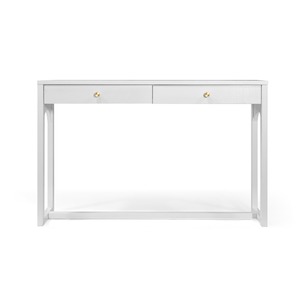 Hamptons Tables: Woodend White Curved Leg Hamptons Console Table