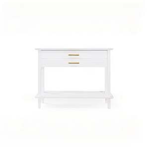 Hamptons Tables: Kelburn White 2 Drawer Hamptons Console