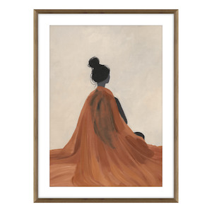 Wall Art: Sunset Saree A Glass and Oak Framed Print - 90cm x 120cm